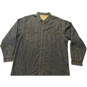 Levi Strauss Men’s Button Up Sherpa Denim Shacket Shirt Size XXL